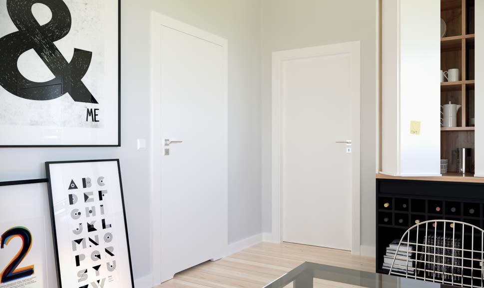 LESS MEANS MORE WHITE DOORS PROVIDE THE FEELING OF SPACE AND FREEDOM.