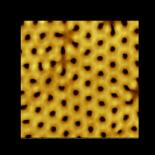 4 Porous Alumina AFM topography of porous alumina sample exhibits pores more than 1 deep, the pitch of the hexagonal structure is also about 1. Images are courtesy of Sergei Magonov, Agilent (8).