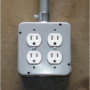 Box Fill Small Boxes: For example, suppose you have two duplex receptacles with two separate circuits of #12 THHN (hot/neut/grd, hot/neut/grd) and you want to put them in a 4-square metal box 1-1/4