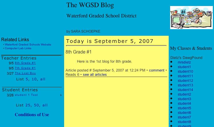 To Display Blog Articles for More Than One Class You will have one blogging website.