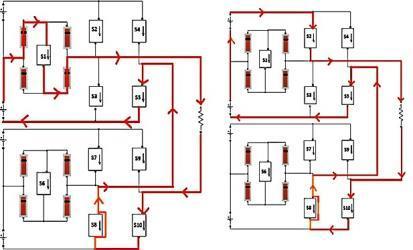5.2 Generation Of Gate Pulse Of S1 (Negative Half Cycle): International Journal of Engineering Research in Electrical and Electronic Figure 5: Switching operations and current flow for positive half