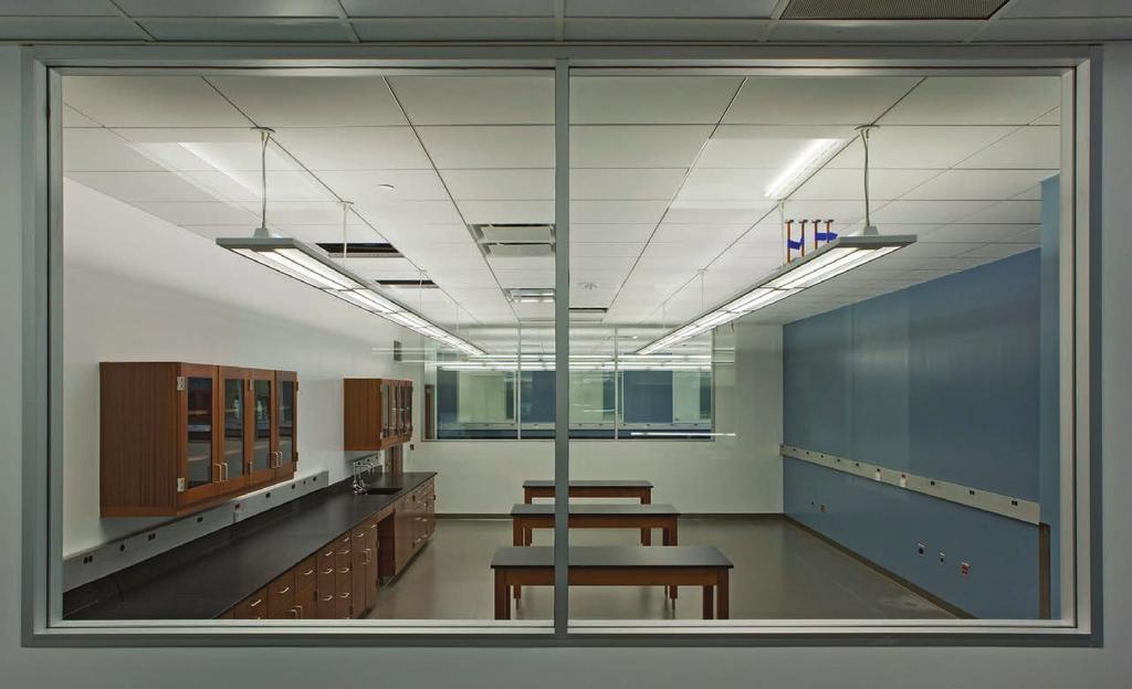 Conclusion Above: View windows at the Houston Customs and Border Patrol Southwest Regional Science Center create transparency in corridors and between laboratories.