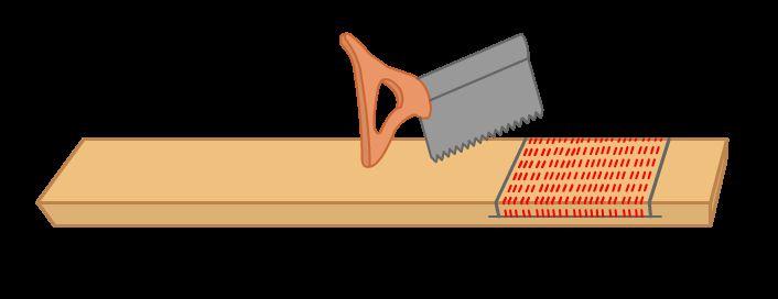 Cutting the Notch for the Box Lid- Page 7 Using a back saw, or a hacksaw, make a series of parallel cuts across the