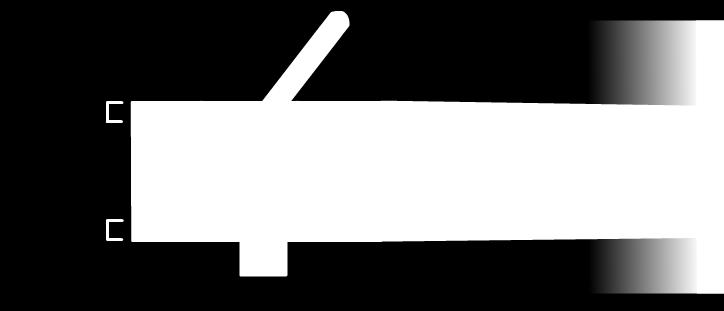 A combination square used as a depth gauge