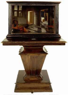 Vermeer Vermeer and others created perspective boxes where a picture, when viewed through