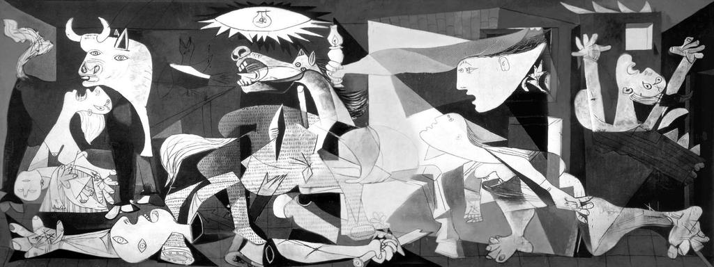 Picasso, Guernica, 1937 Woman holding a dead child Fragments of a