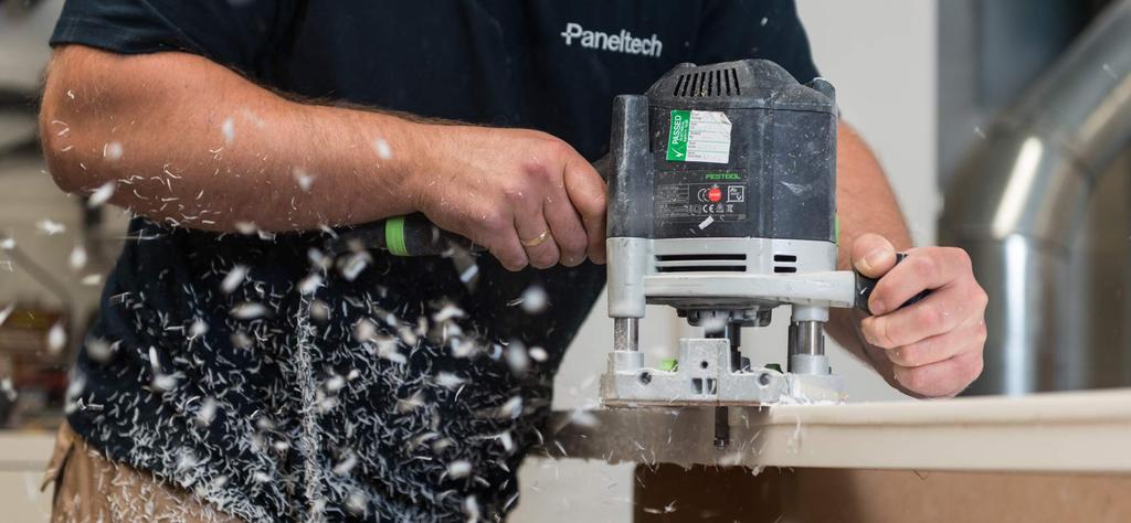 Fitting Services Paneltech can fit your cabintery Paneltech can provide a fitting service courtesey of a highly experienced in-house fitting team.