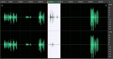 4.. Echo suppression performance Figure 6 shows the waveform of SBRES=off (top) and the waveform of SBRES=on (bottom). It can be seen that the proposed SBRES layer reduces echo about 11.64 db.