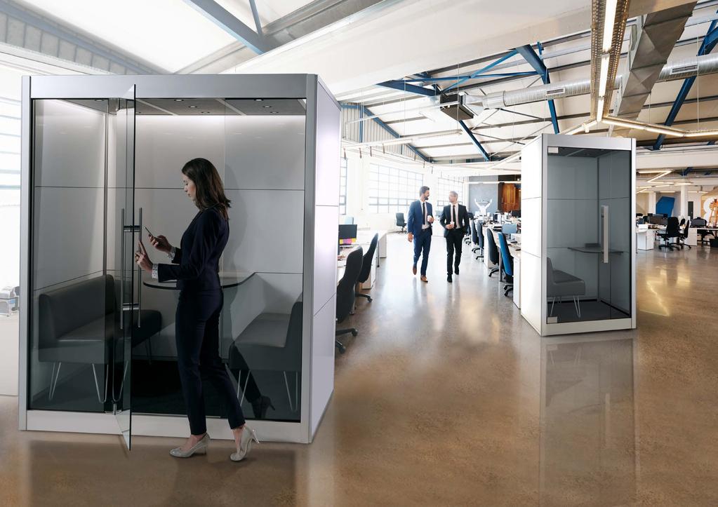 Ideal Environment While Pods are a natural fit in open office environments, their lean, adaptable design ensures you can deploy them