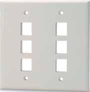 AKEYSTONE Double Gang Faceplate without Labeling Windows Double gang