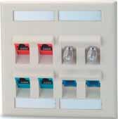 Faceplate features a top and bottom designation labeling window for convenient faceplate identification.