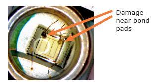 Open LED Effects High temperatures or excessive vibration may cause an internal LED wirebond to break a become an open circuit.