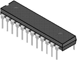 A 7400-series chip pin 14 V DD Gnd Dual-inline package Structure of 7404 chip pin 1 pin 7 Dr. D. J.