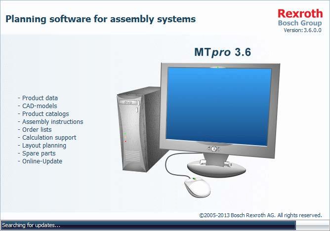 1 General The MTpro update can be downloaded and installed directly from Internet using the built-in update function (full MTpro installation, Internet connection and administrator privileges are