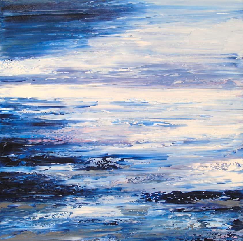 Name of Artist: Title of Artwork: Year Completed: 2014 Sosi Stevenson Sea and Sky Series Turbulance Image of Oil On Canvas Dimensions (cm): 61cms (Width) x 61cms