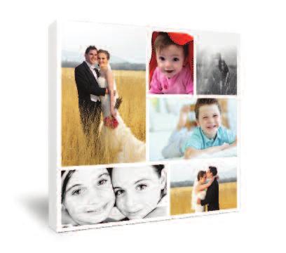 21x21 inches professional quality sealed for durability choose from a variety of layouts presentation box included LIFESTYLE MULTI IMAGE CANVAS WRAP Featuring a stunning montage of your images at