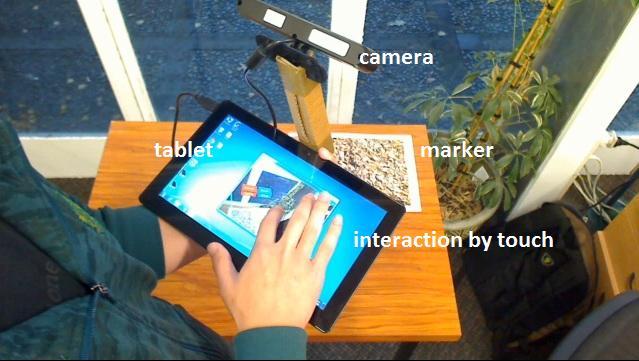 3.2.3 Touch Based Interaction using a Tablet In our study, we intend to conduct a comprehensive user study to evaluate our gesture based interaction technique by comparing it with a screen-touch