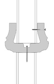 Using a /8" drill bit, drill three holes at a 60 angle in the spindle, spacing them 3-/" from the top and bottom, and one on center.