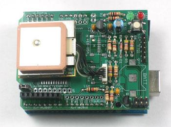 GPS Logger Shield & GPS Receiver EM-406a GPS engine board by GlobalSat Photo by ladyada on Flickr.