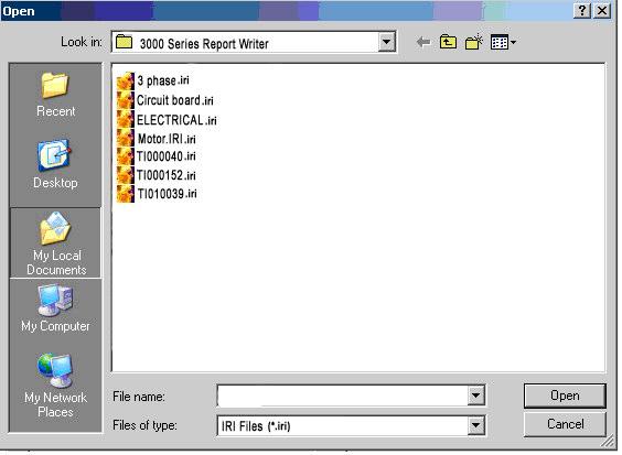 Figure 6: Thermal image Folder Search To open a folder of thermal images: Either double-click a thermal image within the required folder, or single click one and then press Open.