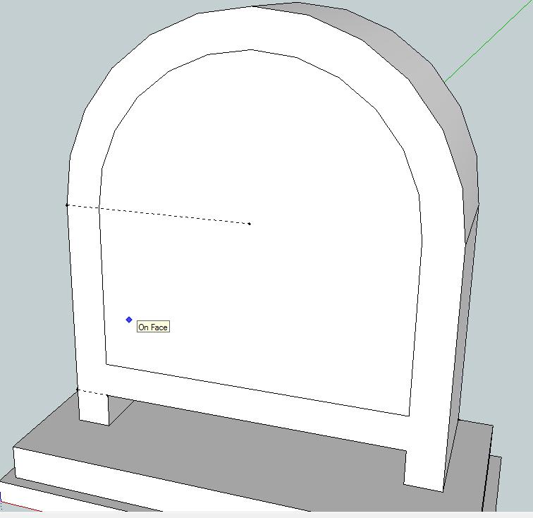 case and its radius is 3 ¼ such as the graphic below: Next, using the line tool, start at