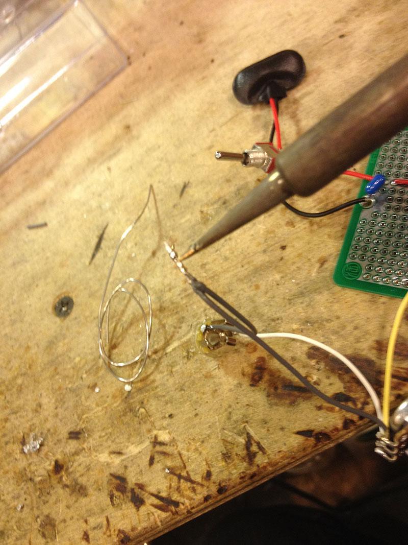 Step 5 - Tinning Wire To Tin Wire: Remove insulation from wire.