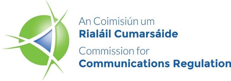 Report 2017 Programme of Measurement of Non- Ionising Radiation Emissions Third Interim Report Document No: 17/78 Date: 20 th September 2017 Commission for Communications Regulation An Coimisiún
