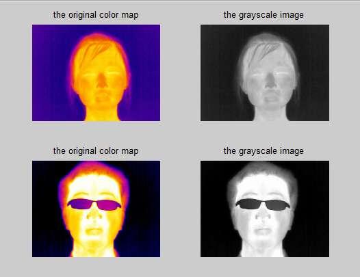 Figure 2-1 different face images of four people 2.2 Graying infrared face images The face images captured by infrared thermal imager are colorful.
