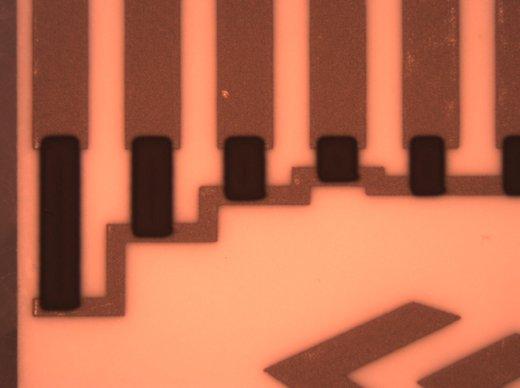 Temperature sensors NTC thermistors printed on alumina Standard screenprinting material