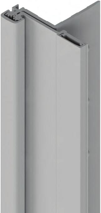 HD4200 Half Surface Swing Clear Continuous Geared Hinge 1/32" Door Inset for 1-3/4" to 2-1/4" Doors Continuous geared aluminum hinges run the full height of the door evenly distributing the weight of