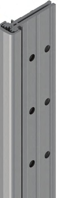 HD1100 HD1100-LL Concealed Continuous Geared Hinge No Door Inset, Flush Mount for 1-3/4" Doors Continuous geared aluminum hinges run the full height of the door evenly distributing the weight of the