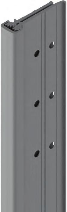 HD1400 HD1400-LL Concealed Continuous Geared Hinge 1/16" Door Inset, for 1-3/4" Doors Continuous geared aluminum hinges run the full height of the door evenly distributing the weight of the door