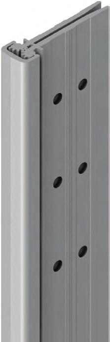 HD2700 HD2700-LL Concealed Continuous Geared Hinge No Door Inset, Flush Mount for 2" to 2-1/4" Doors Continuous geared aluminum hinges run the full height of the door evenly distributing the weight