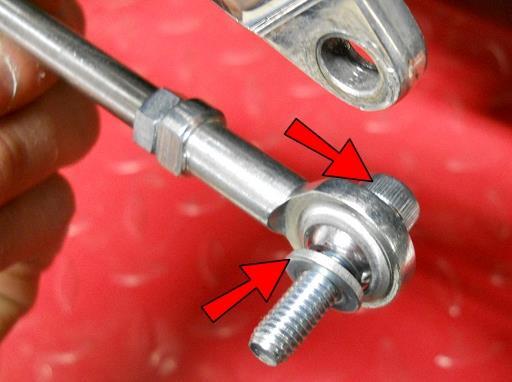 Insert an M6-1.0x25 SHCS into the Spherical Rod End, then slide an M6 Washer on.