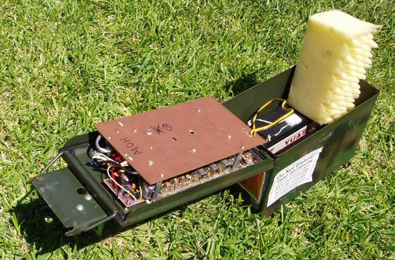 Fox A foxbox contains a transmitter, battery, antenna, and controller/timer