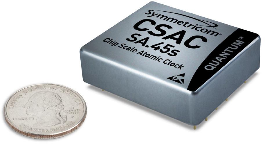 45s Chip Scale Atomic Clock (CSAC) brings the accuracy and stability of an atomic clock to portable applications for the first time. The SA.