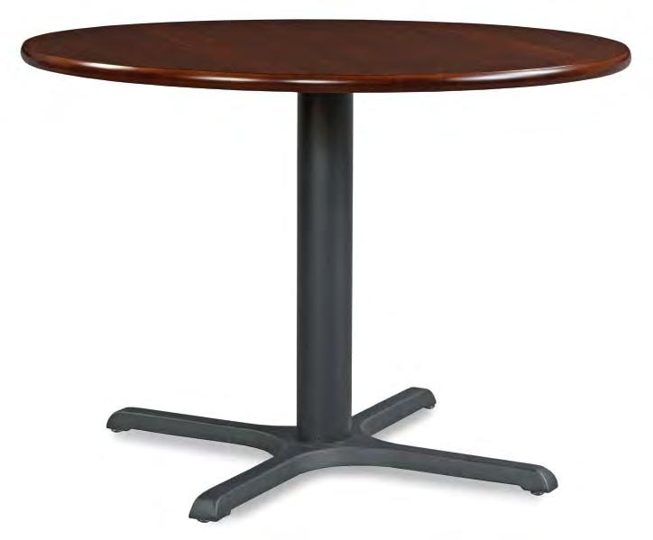 LAMINATE DINING SERIES 478 - collection 478R-42 42-inch Round Table Top W42 D42 H1-3/4 Shown with: 8186-TB X Table Base W35 D35 H28 to 29 Table Top and Base (as shown): Finished Height: 29-3/4 to