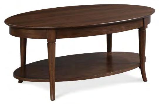 LAMINATE OCCASIONAL SERIES 4177 collection 4177-46 Oval Cocktail Table W42 D24 H18-1/2 Available in Cafe