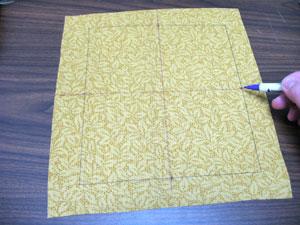 First we will prepare the fabric for the middle panels of the outer shell (these will be the embroidered panels).