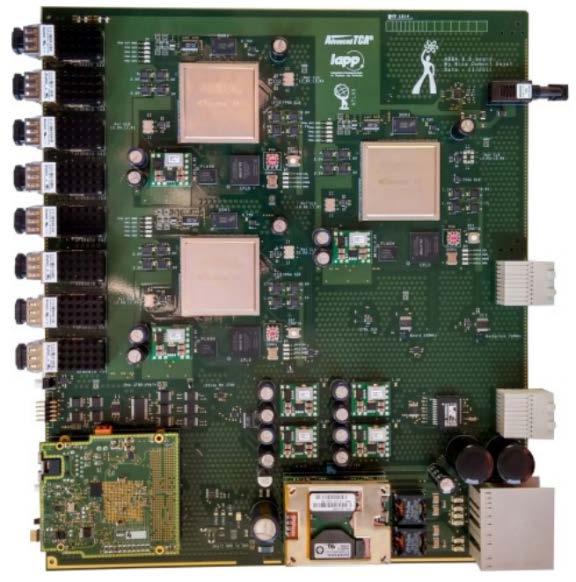 8 Gbit/s optical link 40 transmitter optical links Output : ~200Gbit/s per LTDB LAr Digital Processing Board (LDPB) demonstrator: ABBA ATCA board : 3 ALTERA FPGAs