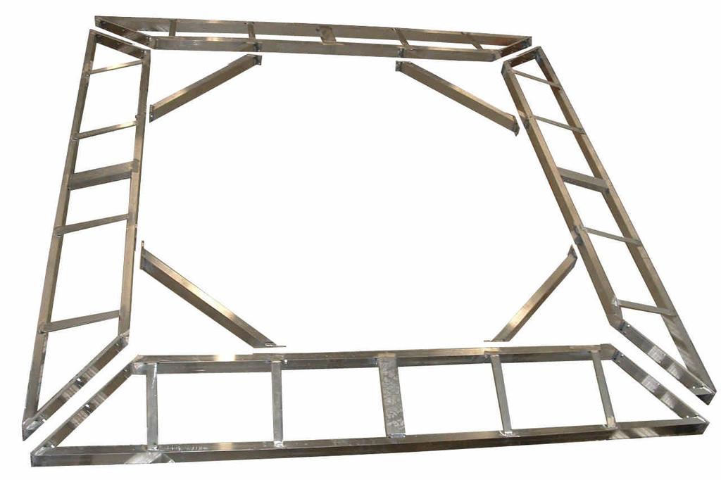 Aluminum Roof Support Structure Assembly (Fig 12) (Fig 11) (Fig 14) (Fig 13) There are 4 main support sections (Fig.