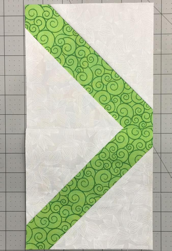 20. Repeat steps 18-19 with the remaining two blocks from Fabric A and Fabric B, being sure to follow the layout of the blocks in