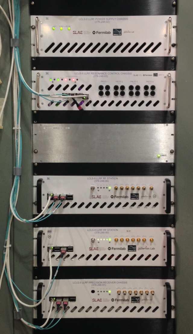 Rack-under-test installed at FNAL CMTS Power supply Resonance control