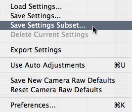 You will be presented with a dialog where you can select a subset that you wish to save _ choose