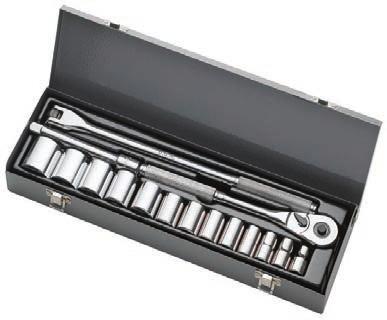 specifically designed for large drive size socket sets 3/4" Drive Ratchet 3/4" Drive Breaker Bar 22" 3/4" Drive T-Handle 20" 3/4" Drive Extension 5" 3/4" Drive Extension 8" 3/4" Drive Extension 16"