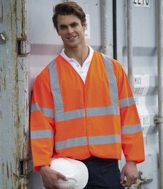 HV75 RTY High Visibility Motorway Coat 100% polyester. Conforms to EN471: class 3. Tear release front fastening.