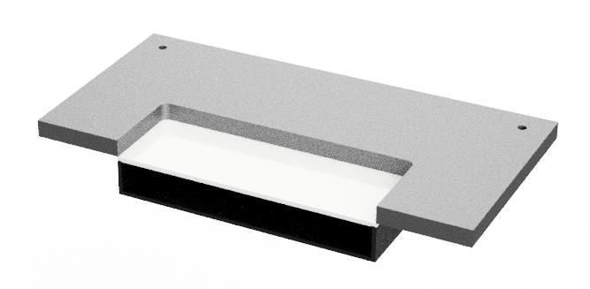 Metal Outer Clamping Tool Example - Cross Section For a production scenario, this clamping method is a step up from having an acrylic or glass clamp