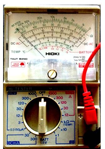 Practical for Ohm's Law For this Practical you will be using an analogue multimeter as shown. The meter has Positive side and Negative side on it's connections.