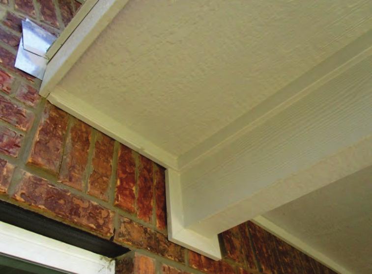 Brick Frieze in Porch Areas The type of brick frieze transition depends upon if the porch