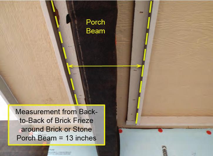 For siding, wrap the porch beams with the 5/4x2 trim using 45 cuts to maneuver around the